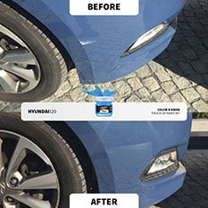Reparación de retoque antes y después 3
